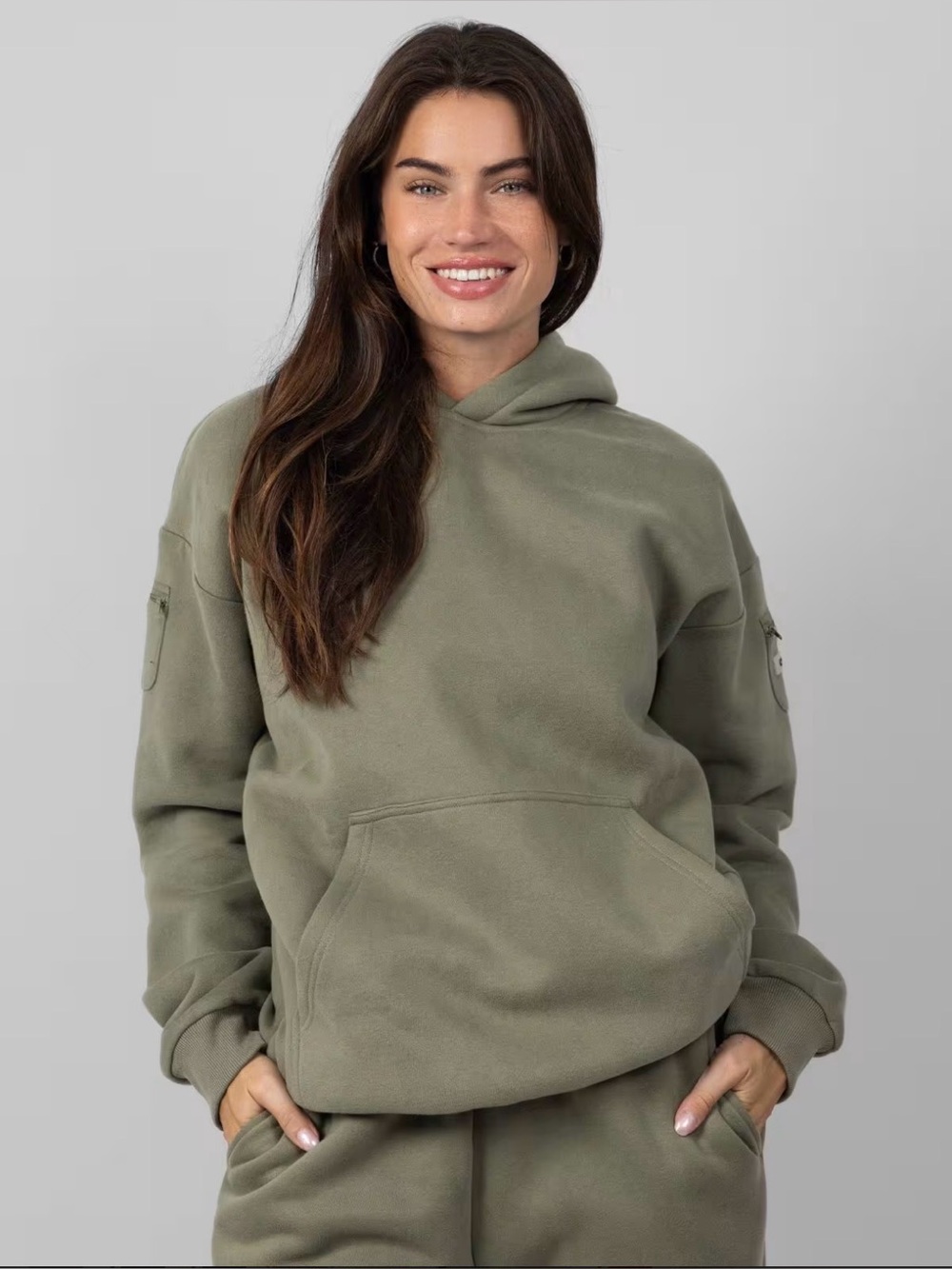 Comfort Travel Essentials Hoodie Moss Green